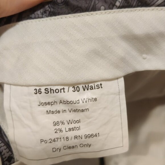 Joseph Abboud grey 36S 30 wool spandex stretch suit slim skinny fit tailored - Picture 8 of 12